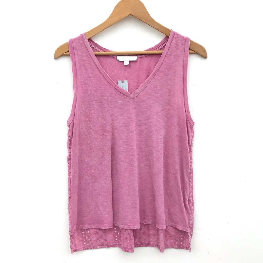 Eri +Ali Anthropologie Rose Top NWT